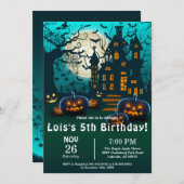 Spookoky Halloween Kids Kostüm Geburtstagsparty Einladung (Vorne/Hinten)