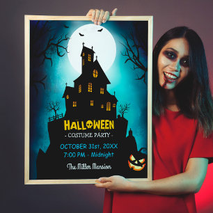 Spookoky Spuk House Costume Halloween-Party Poster