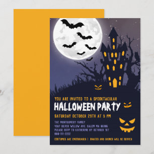 Spookoky Spuk House Halloween Kids Kostüm Party Einladung