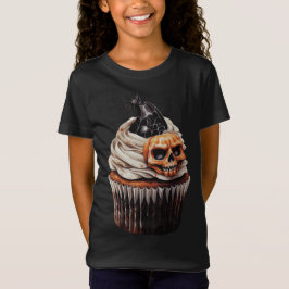 SPOOKORANGE & SCHWARZE HALLOWEEN KUPCAKE T-Shirt