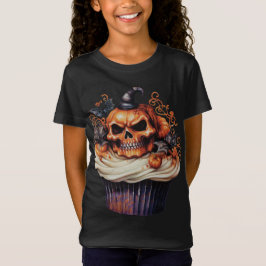 SPOOKORANGE & SCHWARZE HALLOWEEN KUPCAKE T-Shirt