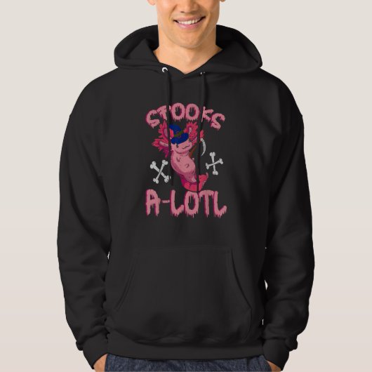 Spooks a lotl Cute Witch Halloween Axolotl Hoodie (Vorderseite)