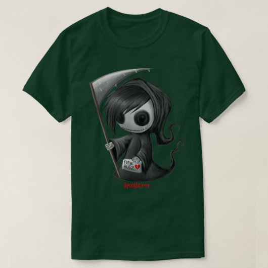 Spookszene Emo Skeleton Grim Sensenmann Goth Alt  T-Shirt (Design vorne)