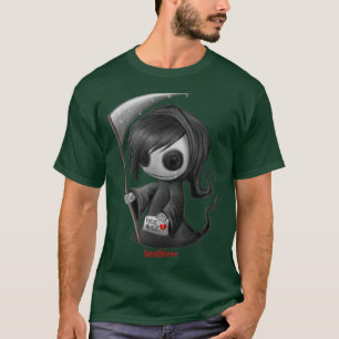 Spookszene Emo Skeleton Grim Sensenmann Goth Alt  T-Shirt