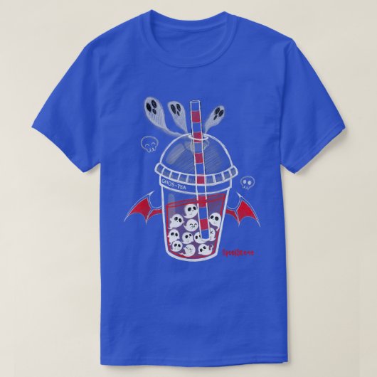 Spookszene Ghos-Tee Spooky Boba Emo Goth Alt Red T-Shirt (Design vorne)