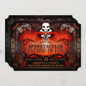 Spooktacular Abend der Fun Halloween Einladung (Vorne/Hinten)