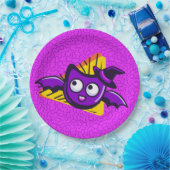 Spooktacular Bats Halloween Plates - Purple Pappteller (Party)