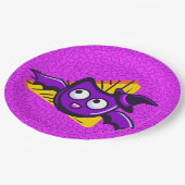 Spooktacular Bats Halloween Plates - Purple Pappteller (Schrägansicht)