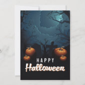 Spooktacular Beängstigend Forest Pumpkins Hallowee Einladung (Rückseite)
