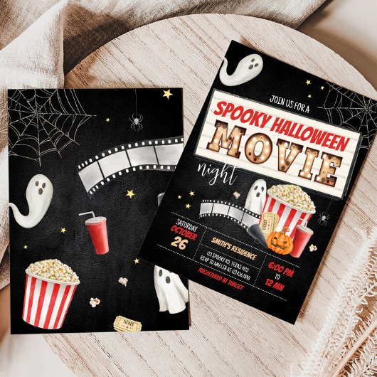 Spooktacular Beängstigend Halloween Filmabend Part Einladung