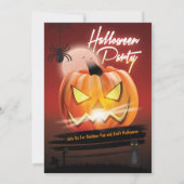 Spooktacular Beängstigend Pumpkin-Halloween-Party Einladung (Rückseite)