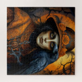 Spooktacular beängstigende Halloween-Tiere in Tarn Puzzle (Horizontal)