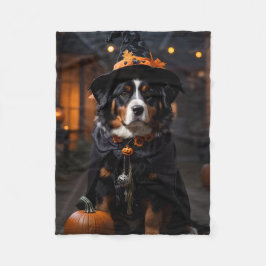 Spooktacular Bernese Dog: Ein Halloween-Howl-o-Wee Fleecedecke