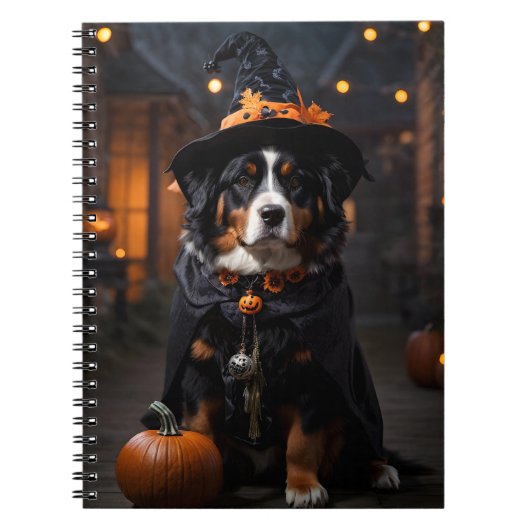 Spooktacular Bernese Dog: Ein Halloween-Howl-o-Wee Notizblock (Vorderseite)