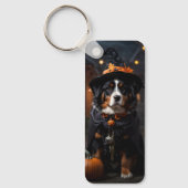 Spooktacular Bernese Dog: Ein Halloween-Howl-o-Wee Schlüsselanhänger (Vorderseite)