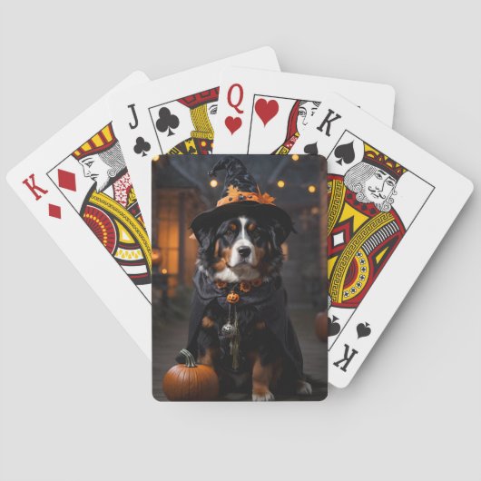 Spooktacular Bernese Dog: Ein Halloween-Howl-o-Wee Spielkarten (Rückseite)