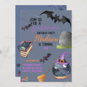 Spooktacular Birthday Einladungskarte (Vorne/Hinten)