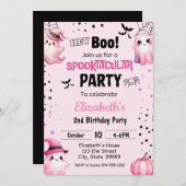Spooktacular Birthday Halloween-Party Einladung (Vorne/Hinten)