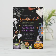 Spooktacular Black Orange Halloween Geburtstagspar
