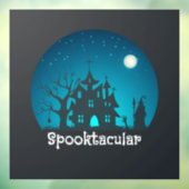 Spooktacular Blau und Schwarz Spuk Haus Fensteraufkleber (Blatt 3)