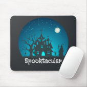 Spooktacular Blau und Schwarz Spuk Haus Mousepad (Mit Mouse)
