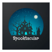 Spooktacular Blau und Schwarz Spuk Haus Poster (Vorderseite)