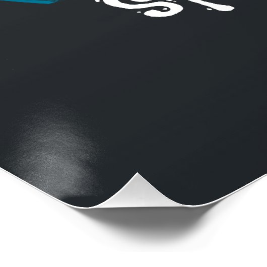 Spooktacular Blau und Schwarz Spuk Haus Poster (Ecke)