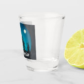 Spooktacular Blau und Schwarz Spuk Haus Schnapsglas (Rechts)