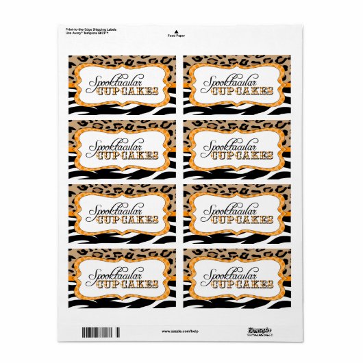 Spooktacular Cupcakes Food Label (Vorne)