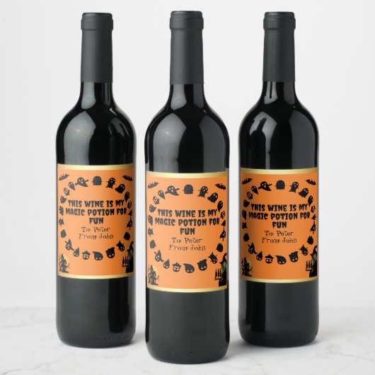  Spooktacular Custom Wine Labels for Halloween! Weinetikett (Flaschen)