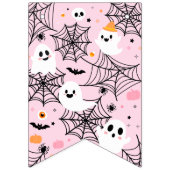 Spooktacular Cute Ghost Pink Halloween Wimpelkette (Erste Fahne)