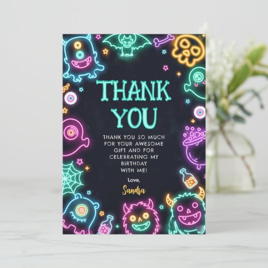 Spooktacular Dankeskarte (Stehend Vorderseite)