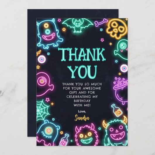 Spooktacular Dankeskarte (Vorne/Hinten)