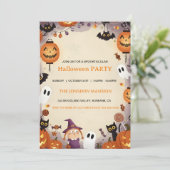 Spooktacular Dark Haunted House Halloween Party I Einladung (Stehend Vorderseite)