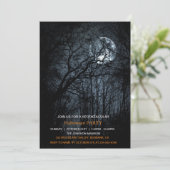 Spooktacular Dark Spuk Forest Halloween-Party Einladung (Stehend Vorderseite)