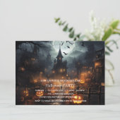 Spooktacular Dark Spuk House Halloween-Party Einladung (Stehend Vorderseite)