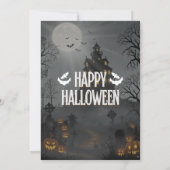 Spooktacular Dark Spuk House Halloween-Party Einladung (Rückseite)