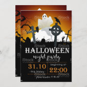 Spooktacular Dark Spuk House Halloween-Party  Einladung (Vorne/Hinten)