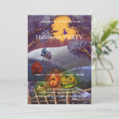 Spooktacular Dark Spuk House Halloween-Party Einladung (Stehend Vorderseite)