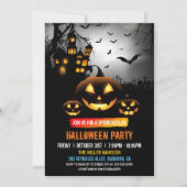 Spooktacular Dark Spuk House Halloween-Party Einladung (Vorderseite)