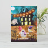 Spooktacular Dark Spuk House Halloween-Party I Einladung (Stehend Vorderseite)
