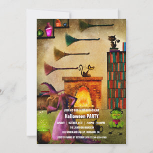 Spooktacular Dark Spuk House Halloween-Party I Einladung