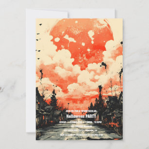 Spooktacular Dark Spuk House Halloween-Party I Einladung