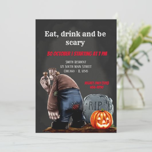 Spooktacular Einladung (Stehend Vorderseite)