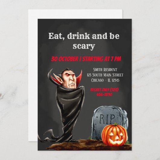 Spooktacular Einladung (Vorne/Hinten)