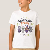 Spooktacular Friends Kids Halloween Tee (Vorderseite)