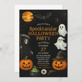 Spooktacular Fright Night Halloween Einladung (Vorne/Hinten)