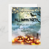 Spooktacular Full Moon Halloween-Party Einladung (Vorne/Hinten)
