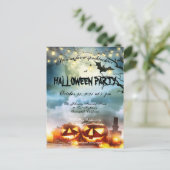 Spooktacular Full Moon Halloween-Party Einladung (Stehend Vorderseite)