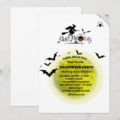 Spooktacular Full Moon Halloween-Party Einladung (Vorne/Hinten)